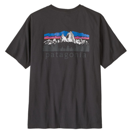 T-shirt homme Patagonia M's Fitz Roy Foothills T-Shirt noir Ink Black