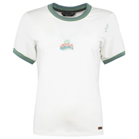 T-shirt fonctionnel femme Chillaz Retro Mountain blanc / vert White