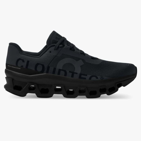 Chaussures de running hommes On Running Cloudmonster vert all black