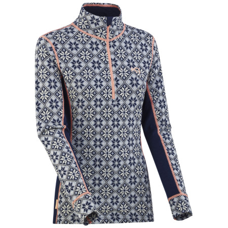 T-shirt fonctionnel femme Kari Traa Rose Half Zip bleu / gris Calm