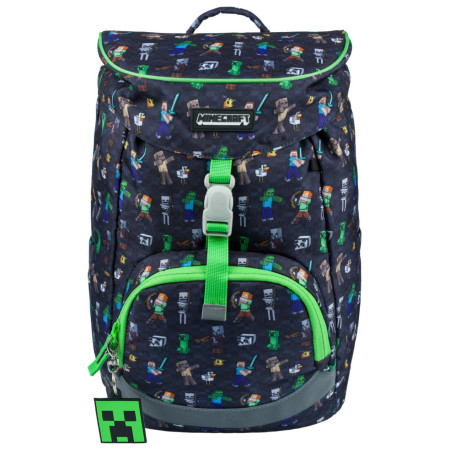 Sac à dos scolaire Baagl Airy noir/vert černá (minecraft)