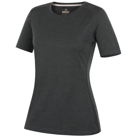 T-shirt femme MOOA Merino Lyolite 150 Short noir black melange