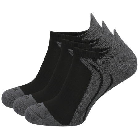 Chaussettes MOOA Bamboo Active Low 3-pack noir / gris Black/Grey