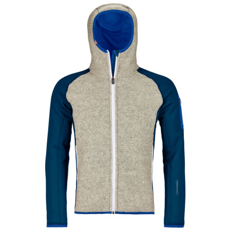 Sweat-shirt homme Ortovox Fleece Plus Classic Knit Hoody bleue PetrolBlue