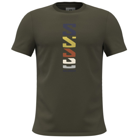 T-shirt homme Salomon Outlife Graphic Retro Type green OliveNight