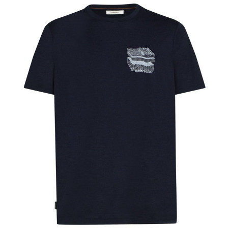 T-shirt homme Icebreaker Men Merino 150 Tech Lite SS Tee Evolving Layers bleu foncé Midnight Navy