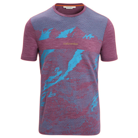 T-shirt fonctionnel homme Icebreaker Sphere II SS Tee Trail bleu / violet Go Berry Heather