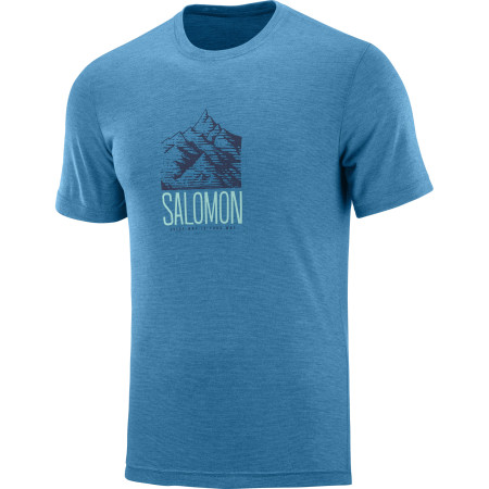 T-shirt homme Salomon Explore Graphic Ss Tee M bleue FjordBlue