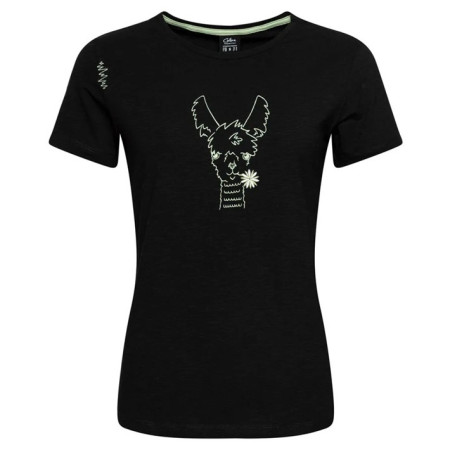 T-shirt femme Chillaz Valencia Happy Alpaca noir Black