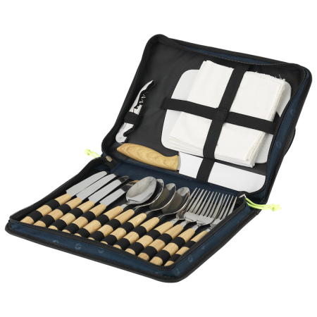 Set de couverts Outwell Morella Picnic Cutlery Set brun / argenté Blue