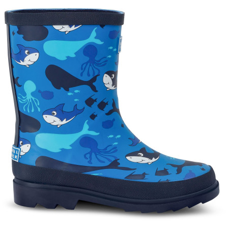 Bottes enfants Regatta Mudplay II Junior 4DT bleu Bubbles the Shark Blue Print