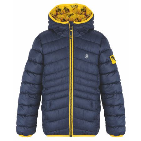 Veste d'hiver enfants Loap Intermo bleu / jaune Black Iris | Yellow