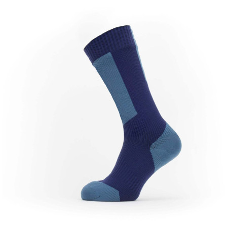 Chaussettes imperméables SealSkinz Runton 2023 bleu / bleue claire Navy Blue/Red