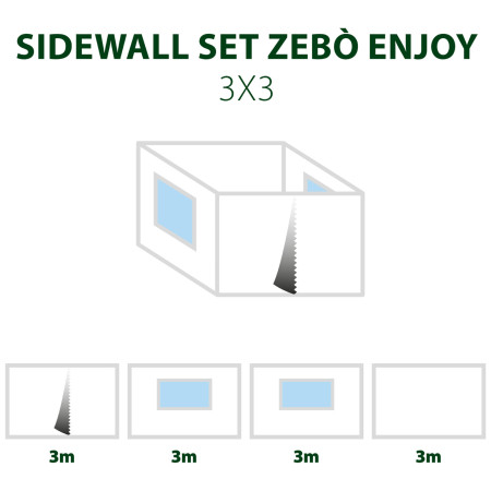 Paroi latérale Brunner Sidewall Set Enjoy/Pro 3x3