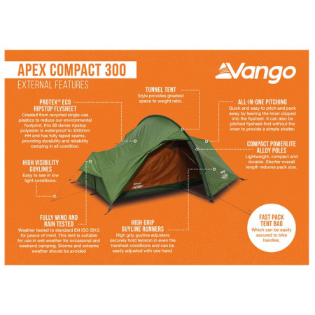 Tente de randonnée Vango Apex Compact 300