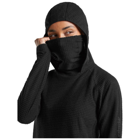 Sweat-shirt femme Icebreaker Wom Mer 400 RealFleece Grid Pulover Hood