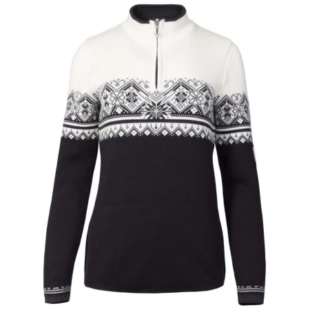 Pull femme Dale of Norway Moritz Fem Sweater noir / blanc Black White Darkcharcoal