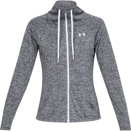 Sweat-shirt femme Under Armour Tech Twist FZ vert Black/White/MetallicSilver