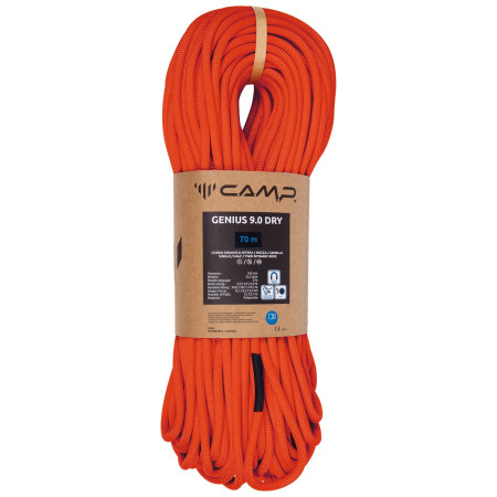 Corde d'escalade Camp Genius 9.0 Dry - 70m rouge Red