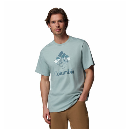 T-shirt homme Columbia CSC™ Seasonal Graphic Tee bleu clair Crushed Blue, Heavenly Stacked Gem