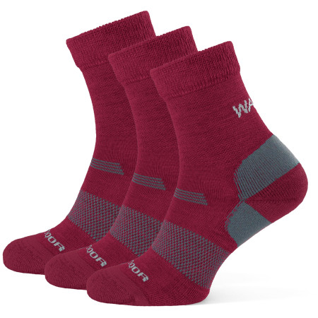 Chaussettes femme Warg Merino Hike W 3-pack (2023) bordeau Wine