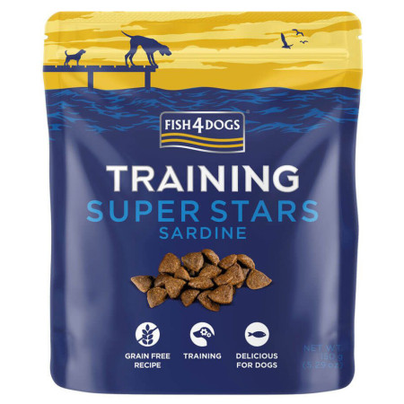 Friandises pour chiens Fish4Dogs Training Super Stars Sardine 150g