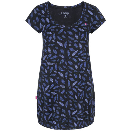 T-shirt femme Loap Bela bleu foncé TapShoeAllover/Purple