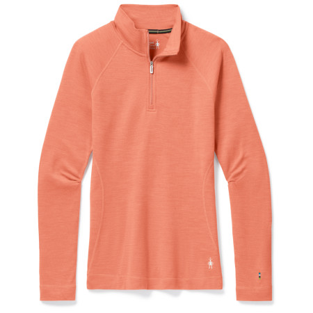T-shirt fonctionnel femme Smartwool W Classic Thermal Merino BL 1/4 ZB 2022 orange clair sunset coral heather