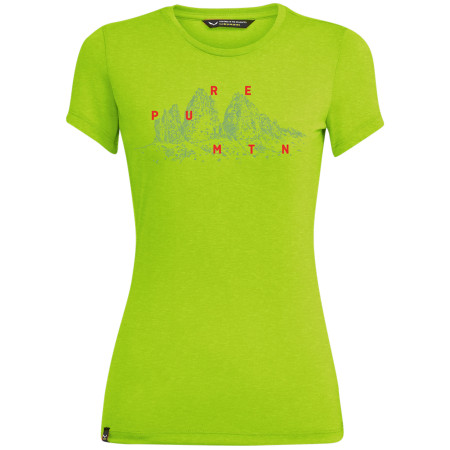 T-shirt femme Salewa Graphic Dri-Rel W S/S Tee green TendershotMelange