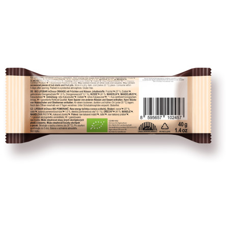 Barre Lifefood Orange RAW BIO 40 g