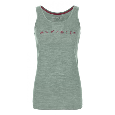 Top femme Ortovox 120 Cool Tec Icons Top W green GreenForrestBlend