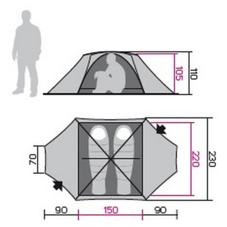 Tente de randonnée Hannah Covert 2WS