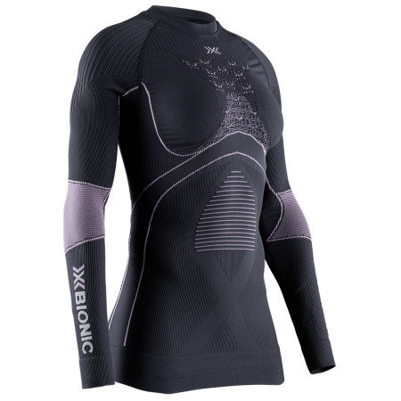 T-shirt fonctionnel femme X-Bionic Energy Accumulator 4.0 Shirt Lg Sl noir / rose CHARCOAL/MAGNOLIA