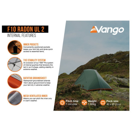 Tente ultra-légère Force Ten Radon UL 2