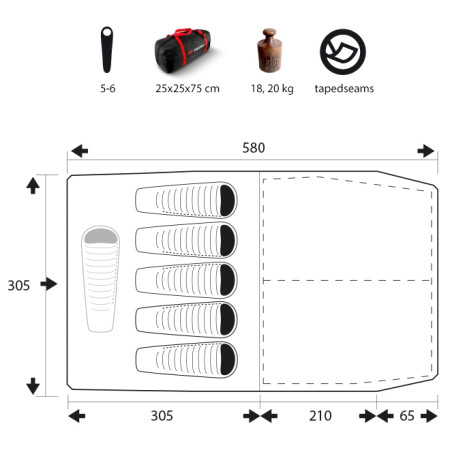 Tente familiale Trimm Monzun