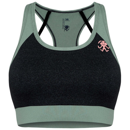 Soutien-gorge sport Rafiki Corona noir/vert GraniteGreen