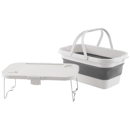 Panier pique-nique Easy Camp Cerf Picnic Basket & Table blanc / gris