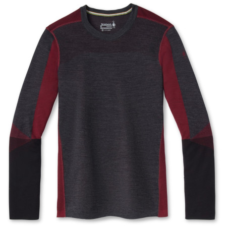 T-shirt fonctionnel homme Smartwool M Intraknit Merino 200 Colorblock Crew gris / rouge CharcoalHeather