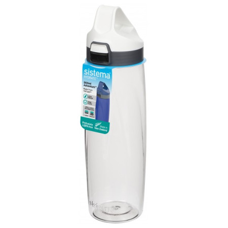 Bouteille d'eau Sistema TRITAN Adventum Online Range 900 ml blanc / noir white