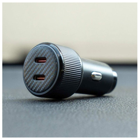 Adaptateur Swissten Car Charger 2X USB-C PD, 50W + cabel USB-C / USB-C, 1 m