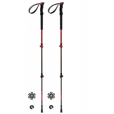 Bâtons randonnée Ferrino Nuptse noir / rouge