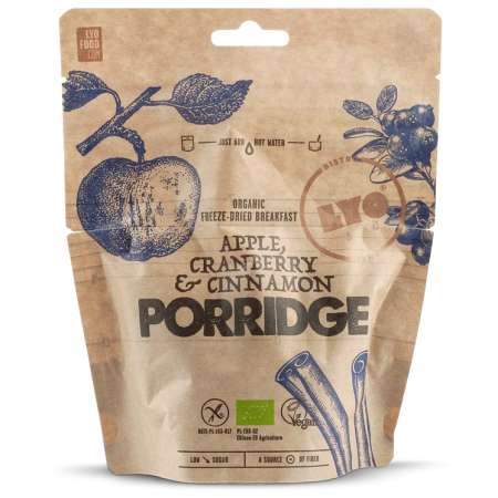 Repas déshydraté Lyo food Porridge aux pommes, airelles et cannelle