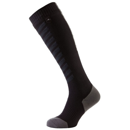 Chaussettes imperméables SealSkinz MTB Thin Knee vert Black/Anthracite/Charcoal