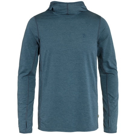 Sweatshirt fonctionnel homme Fjällräven Abisko Sun-hoodie M bleu / vert Indigo Blue