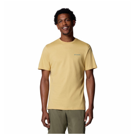 T-shirt homme Columbia Rapid Ridge™ Back Graphic Tee II jaune / vert Sand Dune, Heavenly Horizons