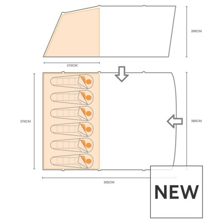 Tente gonflable Regatta Kolima V3 6