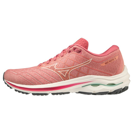 Chaussures de running femme Mizuno Wave Inspire 18 rouge Rosette/Snow White/Garnet Rose