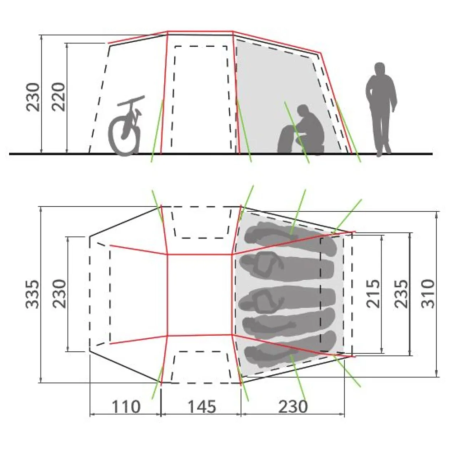 Tente caravane Vaude Drive Van XT 5P