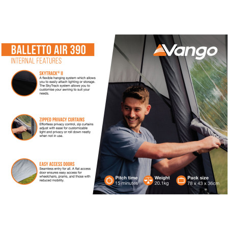 Tente caravane Vango Balletto Air 390