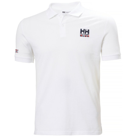 T-shirt homme Helly Hansen Messina Graphic Fitted Polo blanc 002 WHITE
